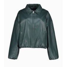 Куртка зі штучної шкіри темна